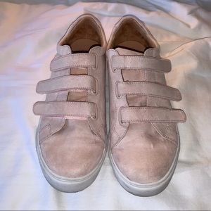 Pink velcro sneakers